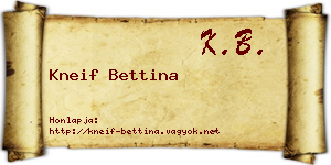 Kneif Bettina névjegykártya